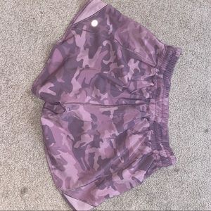 Lululemon pink camo shorts 4” inseam